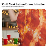 Meat Strip Outfit Realistic Print Funny Food Costume Single-Piece Design Food Themed Bodysuit for Families, Adults, Parties, Stage Performances