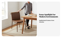Upholstered Side Chair Light Luxury Design Household Furniture Firm Spineing Padding Sturdy & Stable for Dining Room