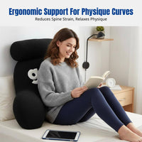 Teddy Fleece Support Pillow, Multi-Functional Bedside Pillow, Soft Plush, for Studying, Sofa, Dormitory, Random Color