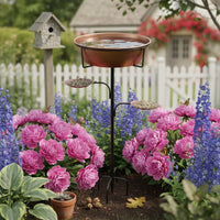 Garden Bird Bath Feeder Easy to Install Outdoor Decor Heavy Duty for Yard, Patio