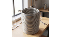 120 Ft Cooling Coil with Fittings 3/8 Inch Beer Cooling Coil Chiller Food Grade for Homebrewers, Keg Owners, Homebrewing