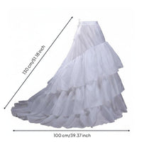 Train Underskirt Tiered Bridal Underskirt Ruffled for Weddings, Formal Events