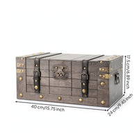 Storage Chest with Hinged Top Rustic Storage Chest Decorative Furniture for Living Room