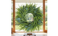 Eucalyptus Wreath with Fern Sprigs Dense for Entryway