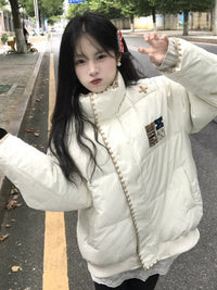 美式国潮情侣装冬装外套2025新款冬季加厚小众高级感羽绒棉服棉袄