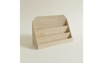 Vintage Wood File Rack Saving Wooden Desk Organizer Easy to Clean Desktop Document Sorter for Study