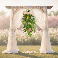 Teardrop Floral Wall Hanging Long Lasting Entryway Flower Decoration for Party
