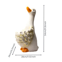 Decorative Goose Planter Outdoor Goose-Shaped Planter Orange Accents for Park