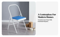 Foldable Mind-Body Practice Inversion Chair Heavy Duty Folding Mind-Body Practice Chair Sturdy Construction Handstand Training Tool Stable Design for Beginners, Seniors, Home Gym