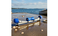 Boat Trailer Roller with Bracket Ribbed Roller Assembly Heavy-Duty Support Bracket with Rollers for Docking