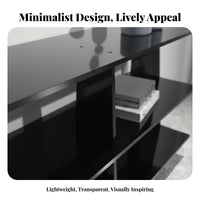 Modern Design 2-Tier Console Table Minimalist aesthetic Wavy double-level Stand Space-Saving Display Rack Multi-Functional for Homeowners, Apartment Dwellers, Interior Designers, Entryway, Hallway, Living Room, Bedroom