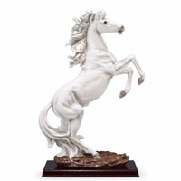 Rearing Horse Sculpture Powerful Decor Lifelike for Reception Desk, Housewarming