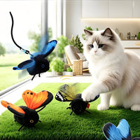 Automatic Butterfly Feline Toy Elastic Rope Butterfly Feline Toy Fluttering