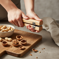 Beechwood Peanut Sheller and Nut Cracker Tool