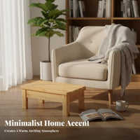 Low Wooden Bench Solid Wood Construction Low-Height Stool Waterproof for Adults