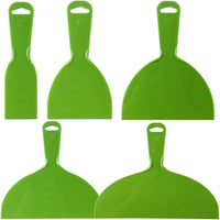 Plastic Putty Knife 5-Piece Set, Scraper, Wallpaper Knife, Large Size, for Smoothing Putty