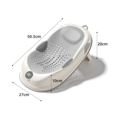 Newborn Bath Support Anti-Slip Baby Bath Seat Thermometer for Infants