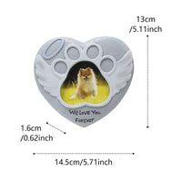 Dog Memorial Garden Stone Weather Resistant Angel Feathers Pet Headstone