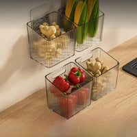 Wall-Mounted Kitchen Storage Basket, Breathable PET