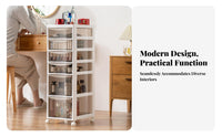 Rolling Makeup Trolley With Drawers Cosmetic Organizer particle-proofresistant Top for Women