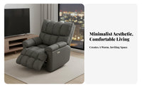 Adjustable Recline Electric Rocking Recliner Full Body Support Single Sofa 360-Degree Swivel Lounge Chair Ergonomic Design for Adults, Home Theater Enthusiasts, Seniors, Living Room, Bedroom