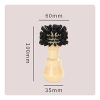 Coffee Machine Brush Espresso Cleaning Brush Portafilter Cleaner Nylon Wood Handle Circular Filament Suitable for Professional Baristas Kitchen Counters Coffee Shops