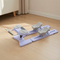 Low-Impact Stretching Machine with Sliding Rails Adjustable Stretch Machine with Handlebar Compact Core Exercise Device with Padded Knee Supports Full Body for Seniors