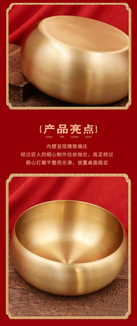 黄铜茶洗办公室茶道茶具纯铜摆件会销礼品批发金属工艺品铜器摆饰