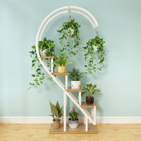 Heart-Shaped Etagere Space-Saving Multi-Tier Planter Rack Easy Assembly