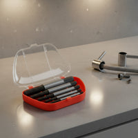 5 Pieces Screw Extractor Set with Case Stripped Tool Seized for DIYers, Plumbers