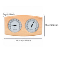 Sauna Thermometer and Hygrometer Two-dialDial Instrument Easy-to-Read for Spa