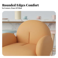 Modern Minimalist Design Single-Seat Armchair and Coffee Table Set Soft Upholstery Puffy Sofa and Table Combo High-Density Foam Cafe Seating Comfortable Design for Interior Designers, Business Owners, Clients, Dessert Shop, Reception Area, Boutique, Lobby
