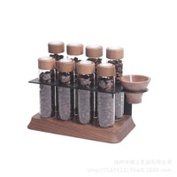 Light Luxury Coffee Bean Vertical Dispensing Bottle with Sealed Canister and Display Stand