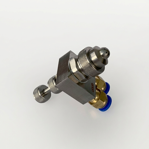 Mist Nozzle 1/4BSPT Stainless Steel, Two-fluid Gas-water Mixing Spray, Wear-resistant Spray Tip for Industrial