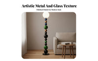 Minimalist Design Gourd Floor Lamp Artistic Decoration Modern Art Floor Lamp Stable Base Indoor Lighting Easy Assembly for Interior Designers, Design Enthusiasts, Living Room, Sofa Side, Guesthouse, Reading Nook