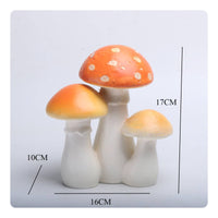 Resin Toadstool Statue Realistic Design Fairy Garden Toadstool Vibrant Colors