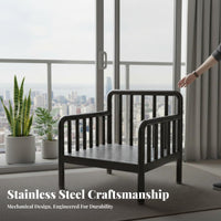 Thickened Frame Stainless Steel Tube Bench Indoor & Outdoor Use Household Furniture Rustresistant Slatted Seat sturdyDuty for Small Apartment Dwellers, Homeowners, Adults, Living Room, Balcony, Garden, Backyard