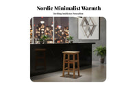Backless Square-Top Seat Solid Structure Backless Counter Stool for Cafe, Adults
