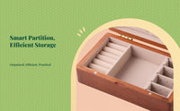Wooden jewelry keepsake box