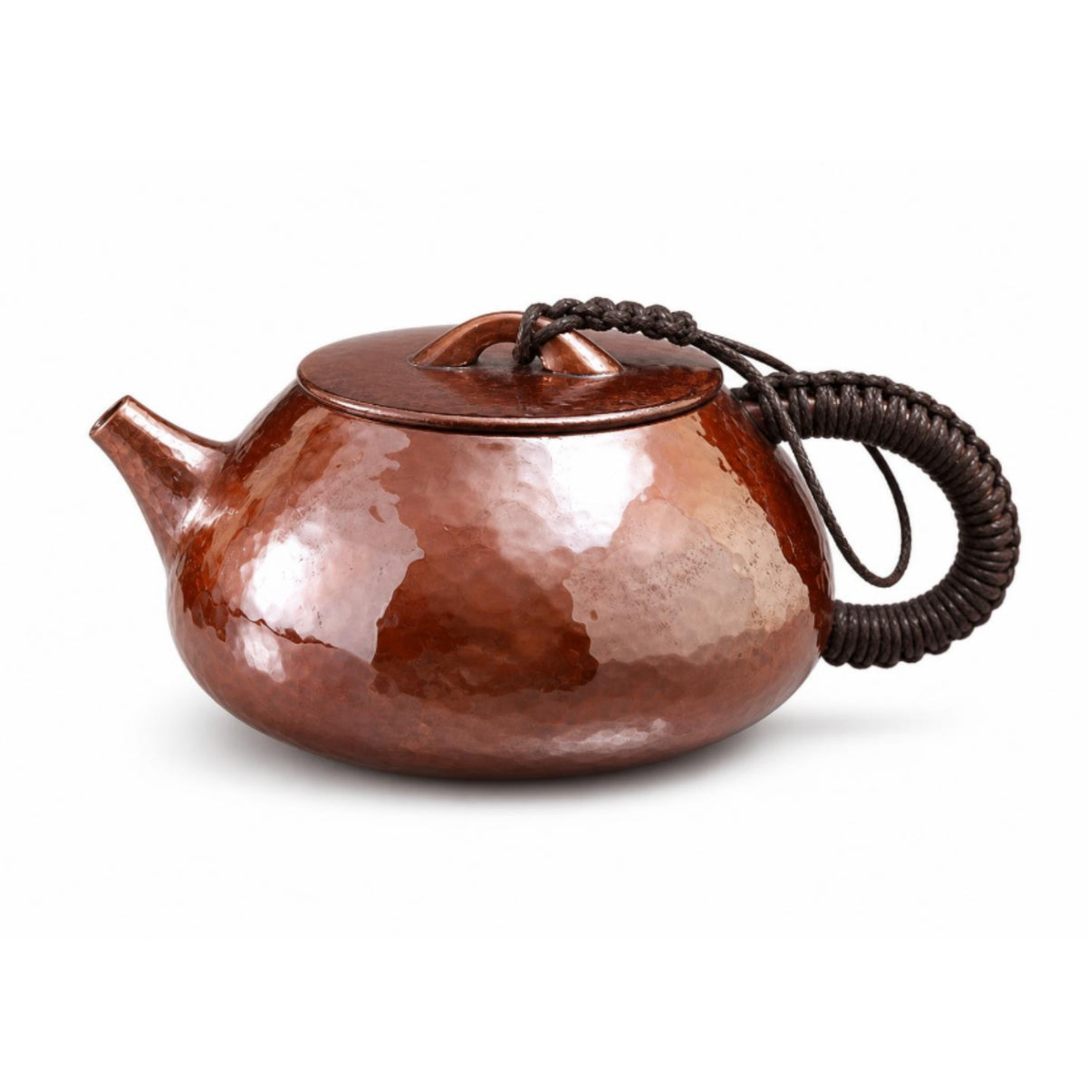 Hammered Copper Teapot 300ml Kettle Heat-Colored Pot for Collectors