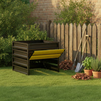 Compost Bin with Pull-out Door Open-Top Compost Bin with Door Spacious for Yard