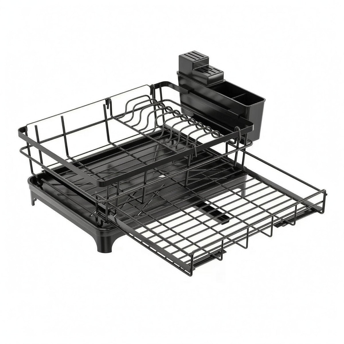 Adjustable Dish Drying Rack Multifunctional Countertop Dish Storage Area Saving