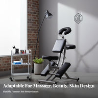1 Piece Permanent Makeup Chair Foldable Portable Massage Chair Lightweight Professional Furniture Dense Foam Padding Ergonomic Structure Suitable for Estheticians Beauty Salon Medical Facility Studio