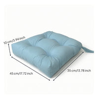 Tufted Chair Cushion with Ties Padded Patio Chair Cushion Square Weather-Resistant for Garden