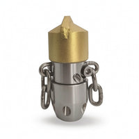 Rotating Sewer Nozzle Compact Cleaning Tip Steel Drain Cleaning Nozzle for Homeowners