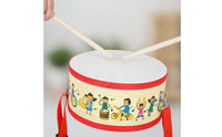 Children's Drum with Mallet and Carrying Strap Double-Sided Drum with Shoulder Strap Small Percussion Instrument for Kids, Beginners, Classroom, Home