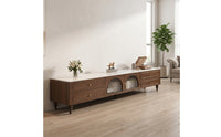 Multi-Layer Storage Cabinet with Drawers White Wooden Storage Cabinet Practical Drawer Chest Wipe-Clean for Living Room