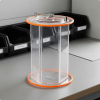 Hexagonal Polishing Barrel High Glass-Like Acrylic Tumbler Drum Leak-Resistant Seal Rotary Polisher Barrel for Technicians, Jewelry Making