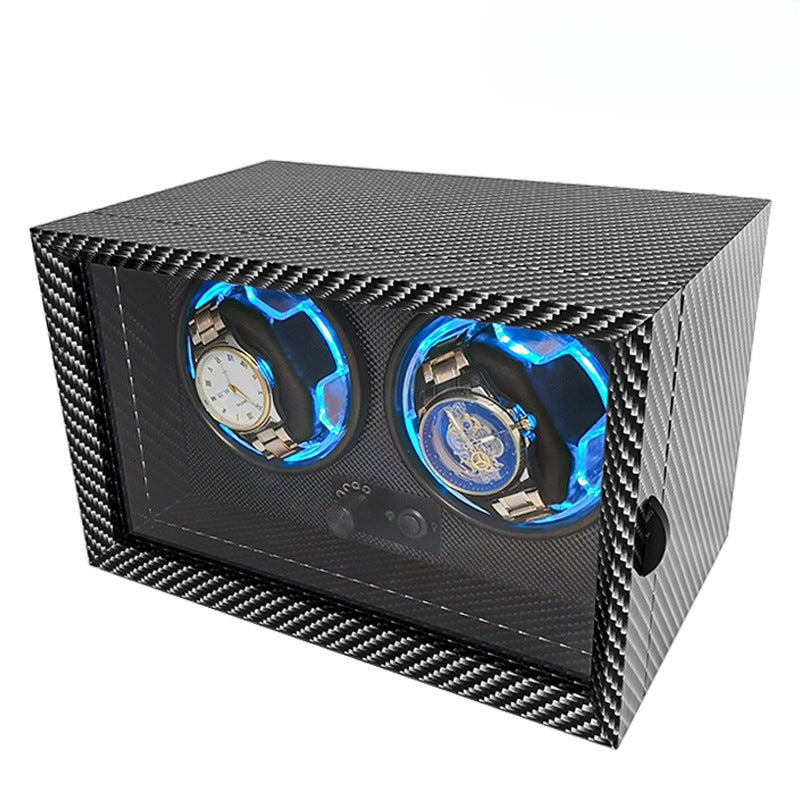 Carbon Fiber Vertical 2-Slot Automatic Watch Winder