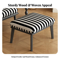 Upholstered Rectangular Stool Vintage Design Footstool Multi-Functional for Home